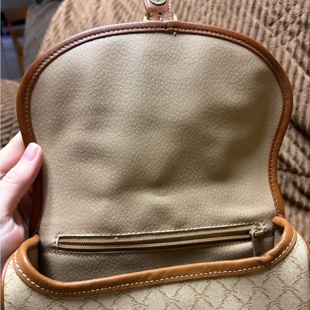 Longchamp tan and cream crossbody bag - Picture 5 of 8